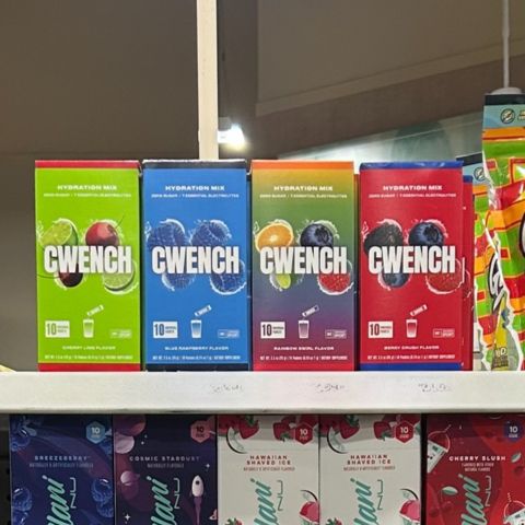 The 10-count hydration mix format of CWENCH Hydration™ is sold by United Supermarkets in Texas.