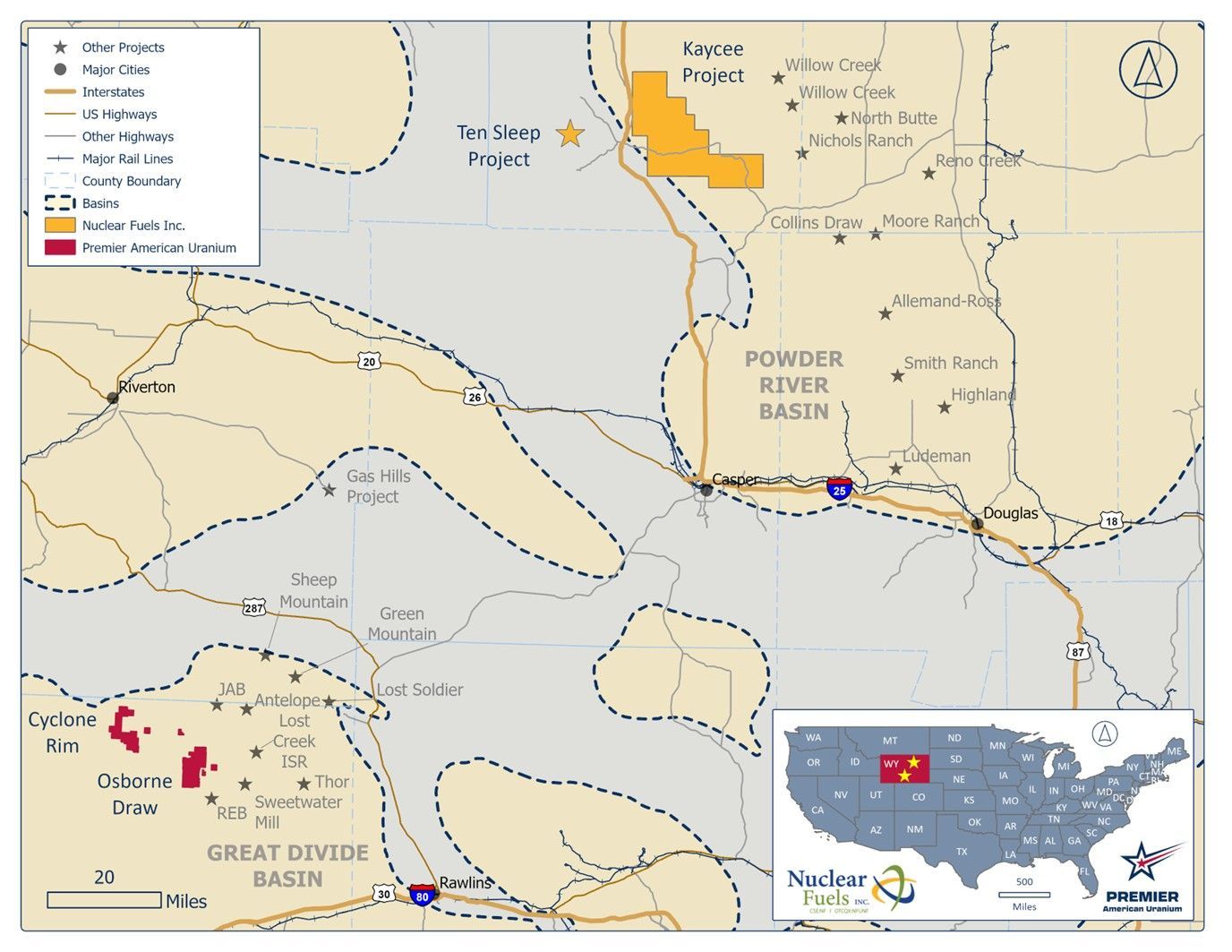 Location of Nuclear Fuels