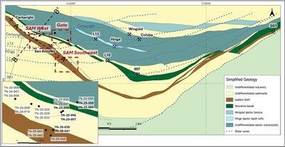 Figure 1: True North: Geology and SAM West and Gate Drill Hole Location Map (CNW Group/1911 Gold Corporation) Figure 1: True North: Geology and SAM West and Gate Drill Hole Location Map (CNW Group/1911 Gold Corporation)