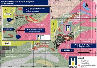 Figure 1: Property Outline – Planned Soils and Deformation Corridors (CNW Group/Heritage Mining Ltd.)